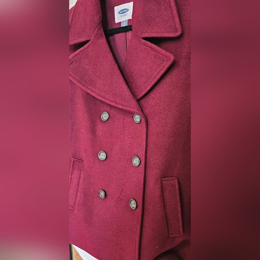 Old Navy Classic Soft-Brushed Peacoat  - Picture 4 of 7